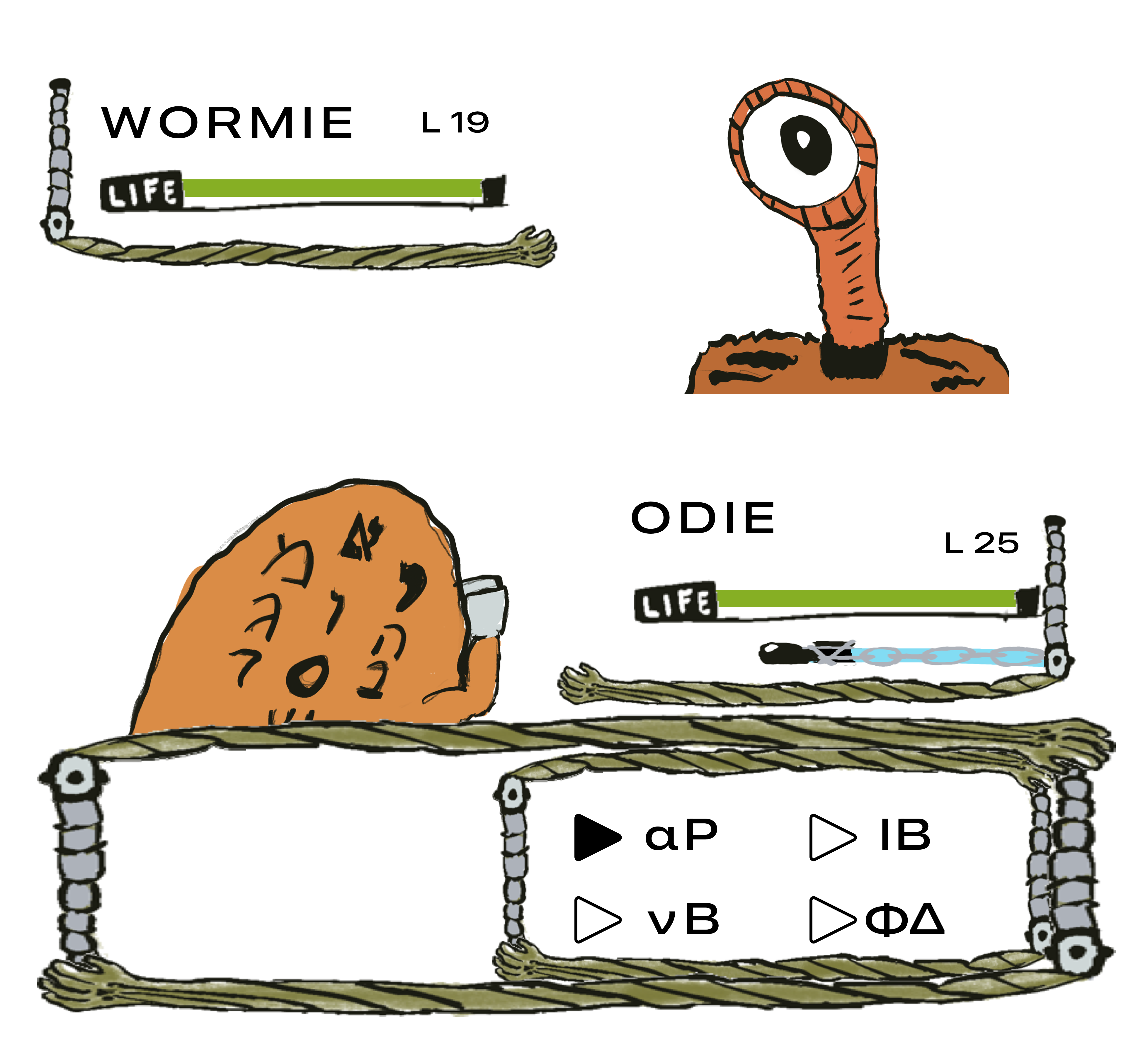 Sod Tori: a tactical grid battle, potato fighters mid-clash