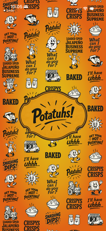 Potatuhs branding pattern
