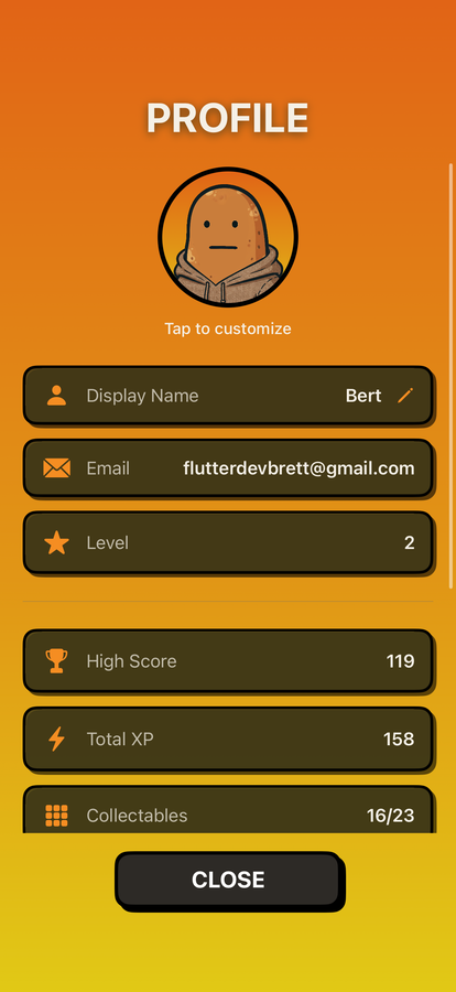 Profile sheet