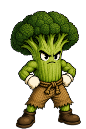 Brocky, a broccoli fighter