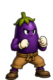 Kofi, an eggplant fighter