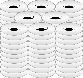 A tall stack of Nothing coins